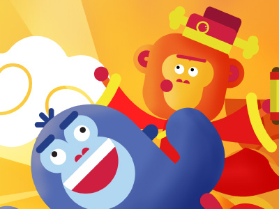 Sticky Monkey Lunar New Year animation character illustrator monkey motion new year tet video