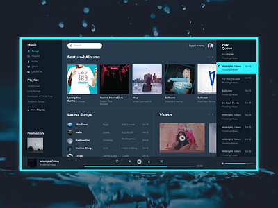 Music App music app ui ui design web app website