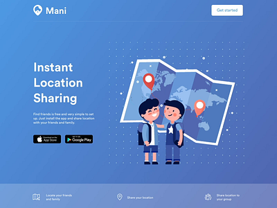 Mani App branding illustration motion ui website