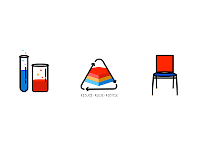 Icons: Innovative Furniture Company contract design design fun icons illustrator innovative company ui web