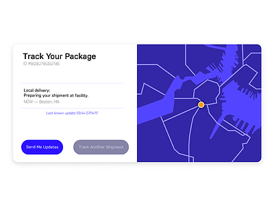 020 - Location Tracker for Delivery 020 daily ui delivery location package tracker uiux web