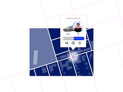 029 - Map for Ride App 029 app dailyui design driver lift map ride uiux