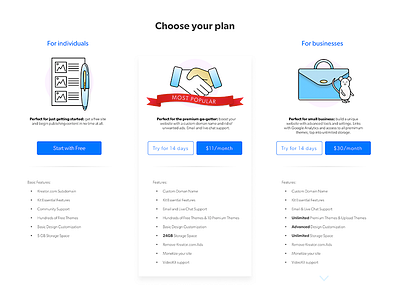 030 - Price Table for Blog 030 blog cool dailyui icon illustration price table uiux