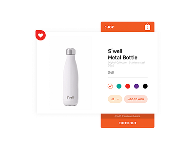 033 - Custom Product 033 bottle checkout custom product dailyui mock shop swell uiux