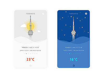 037 - Weather 037 app dailyui drakes city icon illustration toronto uiux user interface weather