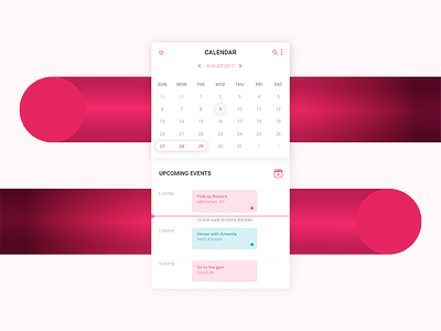 038 - Calendar 038 app calendar dailyui event illustration minimal simple ui uiux