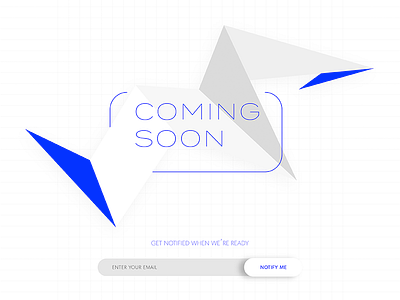 048 - Coming Soon 048 app coming soon daily ui design geometric landing page uiux web