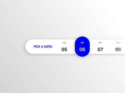 080 - Date Picker 080 app daily ui date picker interaction minimal productivity schedule uiux