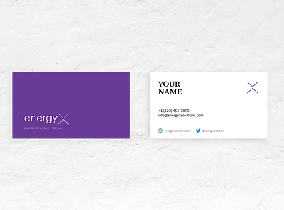 DEMO Business Cards for EnergyX brand design branding business cards demo design energyx graphic design indesign logo
