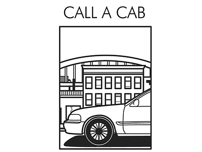 Call A Cab - Beer Label beer cab city design graphic illustration packaging senior project students