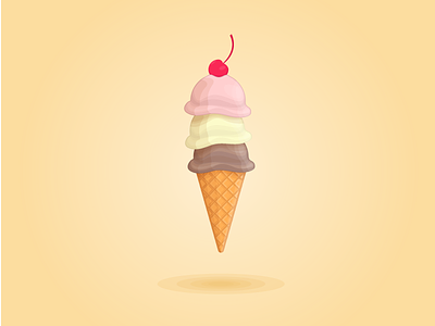 Icecream cream flavors ice ice cream illustration summer ui vector web