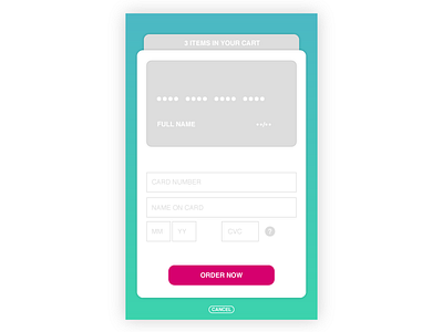 Daily UI 002 - Credit Card Checkout 002 app checkout credit card dailyui form ui ux