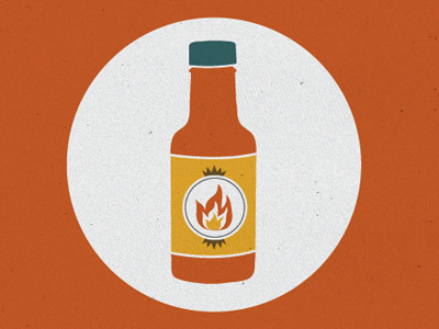Our Secret (Hot) Sauce bottle illustration minimal sauce vector
