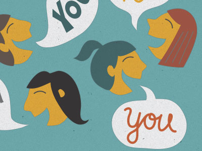 People are talking about you by Melissa Morris Ivone on Dribbble