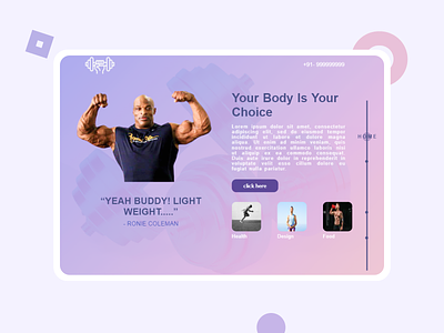 Gym - Landing Page Ft. Ronnie Coleman design frontend gym landingpage typography ui webdesign