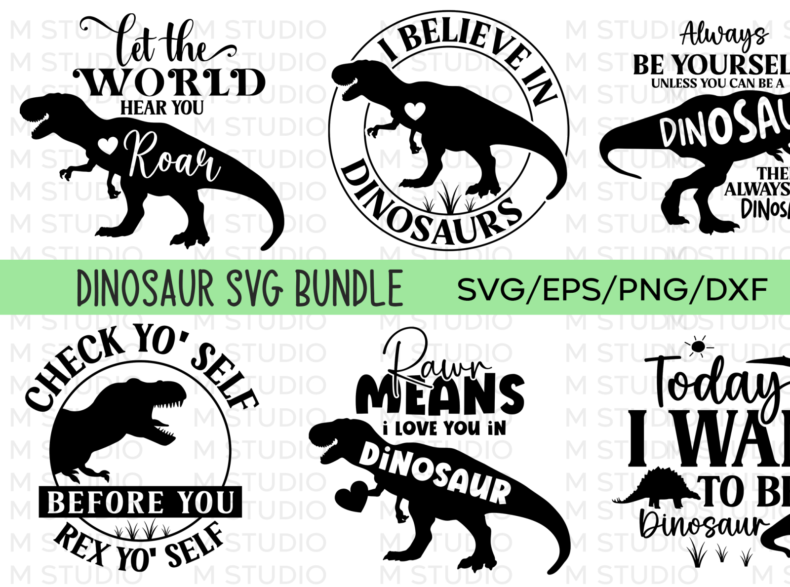 Dinosaur SVG Bundle, T-Rex SVG Bundle by SVG creation on Dribbble