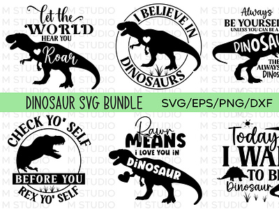Dinosaur SVG Bundle, T-Rex SVG Bundle
