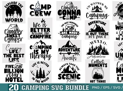 Camping SVG Bundle, Camping SVG silhouette camping svg bundle