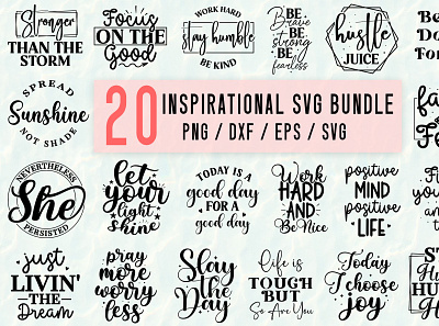 Inspirational SVG Bundle funny quotes
