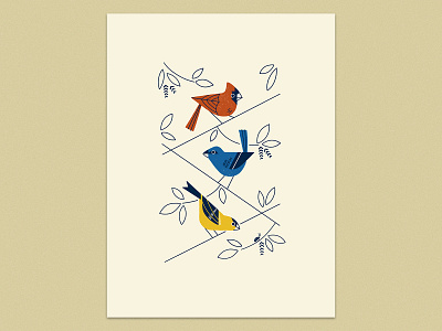 Minnesota Birds animal birds illustration minneapolis minnesota poster