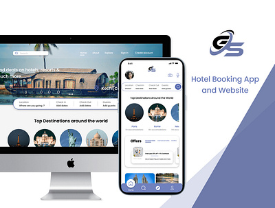 UI UX Design Project Work-Grand Stay Hotel Booking App branding graphic design logo ui