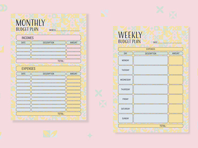 Budget planner budget diary expenses financial graphic design incomes monthly organizer planner templates weekly
