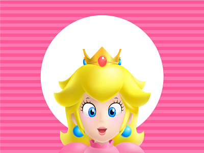 Princess Peach game illustration mario nintendo switch