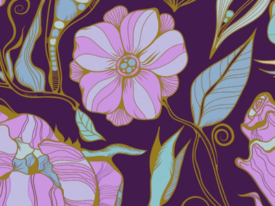 Floral pattern_purple