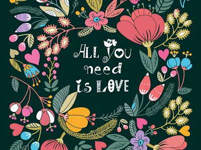 All you need is love by Marusha Belle on Dribbble