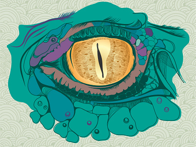 Eye alligator eye flat marushabelle vector zoo