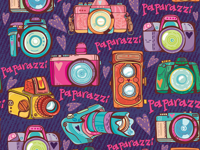 Paparazzi Pattern Jeans art fashion flat funny graphic marushabelle vector