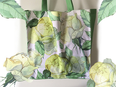 Peony Bag Green crazy pattern flower life marushabelle sweet vector