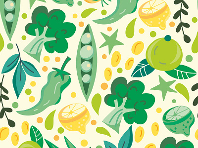 Green_fresh crazy pattern flower life marushabelle sweet vector