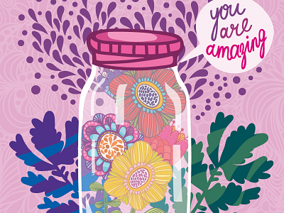 You are amazing bright flower marushabelle seamless pattern summer
