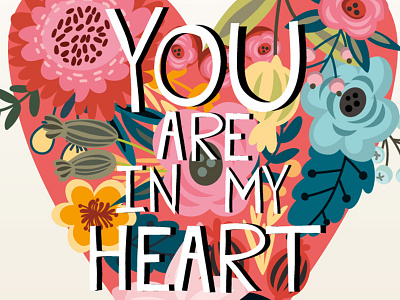 You are in my heart banners flowers heart marushabelle spring