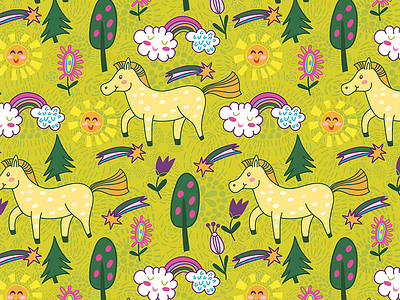 Spring ponies color floral flowers forest horse marushabelle pony spring