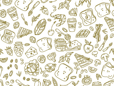 Toasts food marushabelle seamless pattern toast