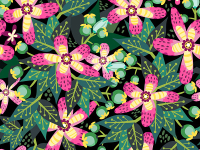 Floral pink pattern autumn marushabelle nature pattern plant