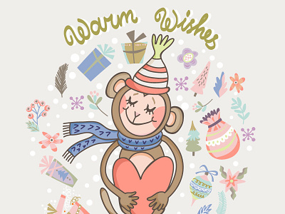 Monkey Warm Wishes