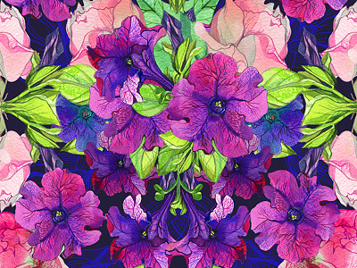 Floral Mirror flowers marushabelle pattern peony