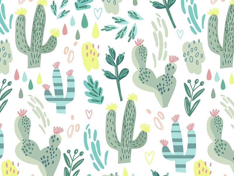 Cacti cute pattern by Marusha Belle on Dribbble