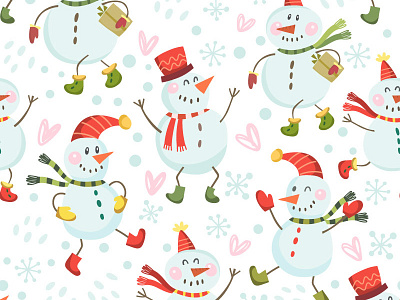 Snowmen Pattern happy marushabelle scarf snowflakes snowman winter