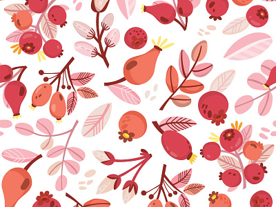 Berry pattern berries magic marushabelle pattern vector vector