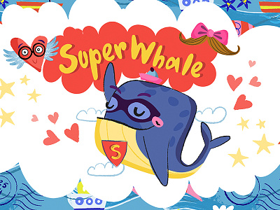 Super Whale Stickers for iMessage