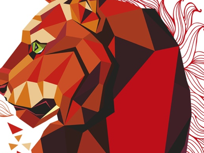 Red lion icons illustration lion marusha belle vector
