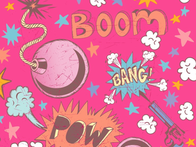Bang-bang pattern)) bang bomb color floral graphics marushabelle vector