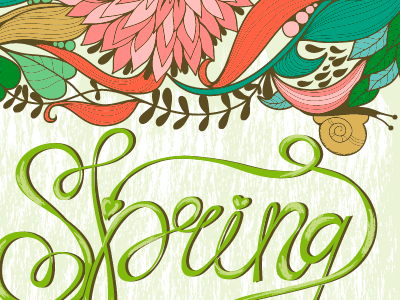 Spring floral graphics marushabelle nature spring vector