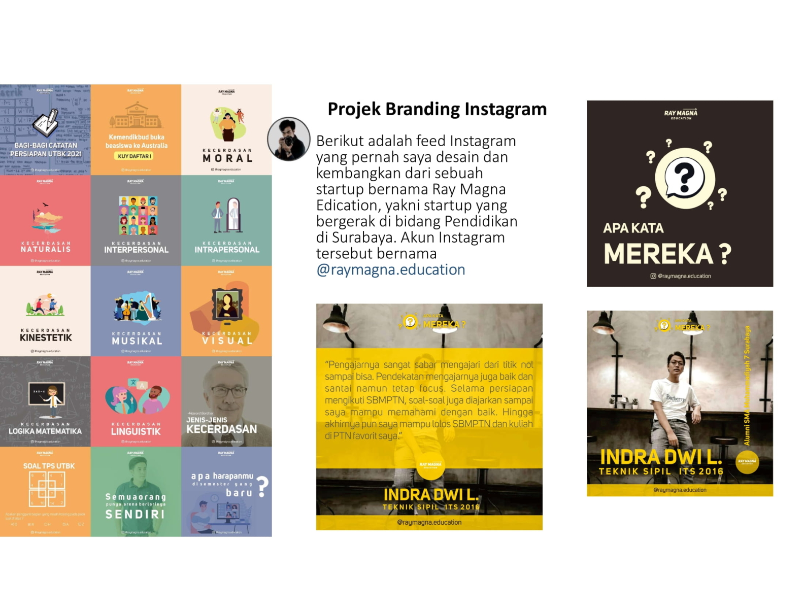 Instagram feed for Education by Aditya D. Jati on Dribbble