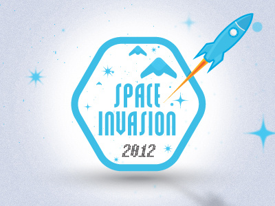 Space Invasion 2012 design illustration logo