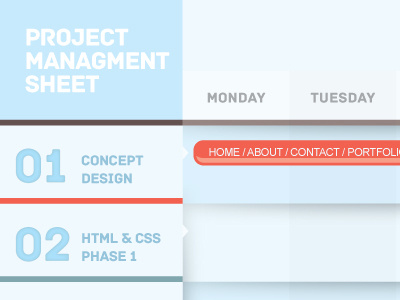 Project Management Sheet calendar freelance management organize project sheet